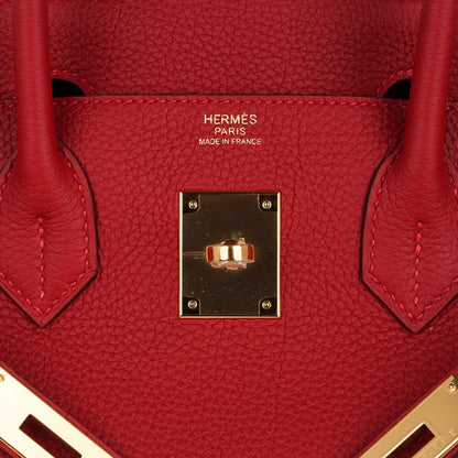 Birkin 30 Bag Lipstick Rouge Vif Togo Leather with Gold Hardware
