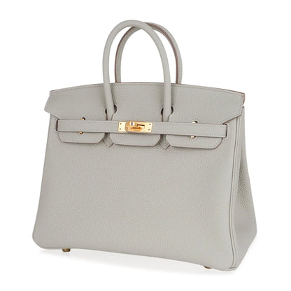 Birkin 25 Bag Gris Perle Togo Gold Hardware