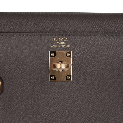 Kelly Sellier 25 Bag Etain Gold Hardware Epsom Leather New