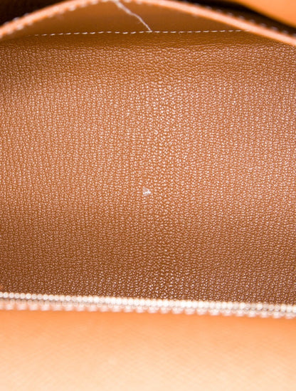 Kelly II Sellier Palm-Grained Epsom Leatheri Palladium Hardware