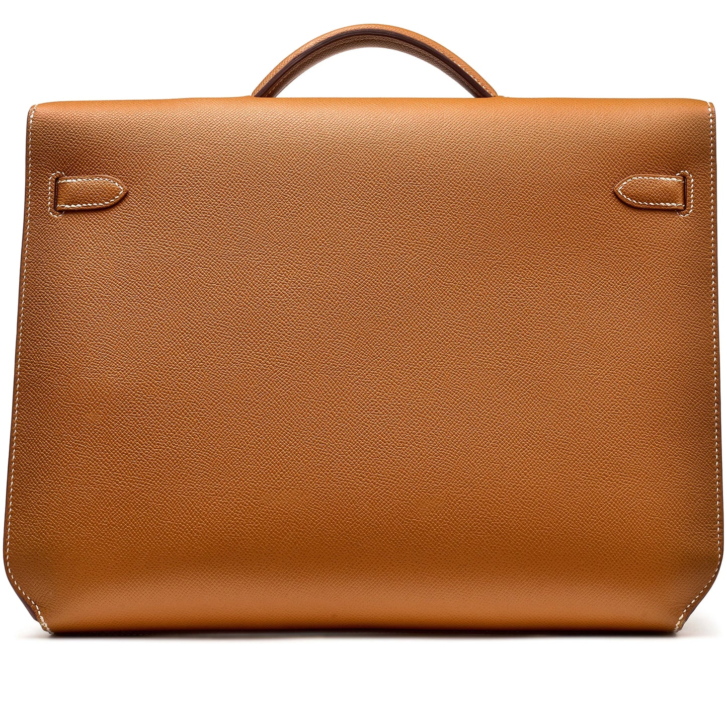 Kelly Depeches 36 Briefcase Gold Epsom horizontal FR trendy frosted leather casual bag