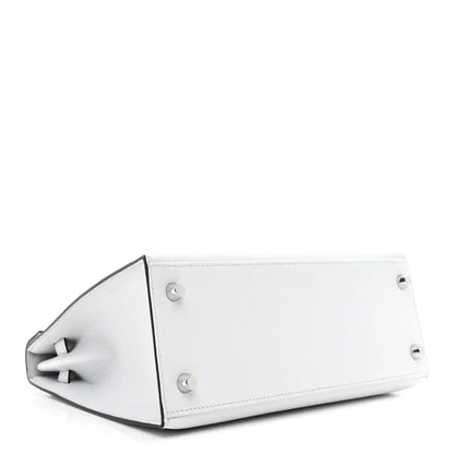 Kelly Sellier Gris Pantin Palm-Grained Leather Palladium Hardware