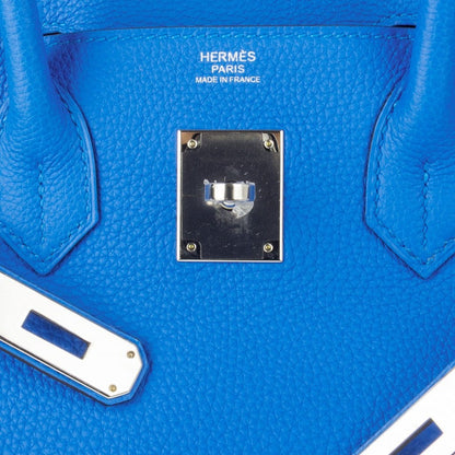 Verso Birkin 30 Bag Blue Zanzibar & Malachite Togo Leather with Palladium Hardware
