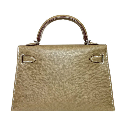 Kelly Sellier Craie and Trench Epsom Brushed Palladium Hardware