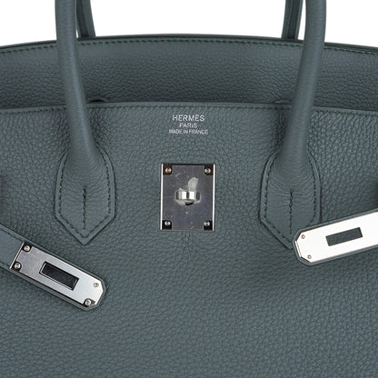 Birkin 35 Bag Vert Amande Togo Leather with Palladium Hardware