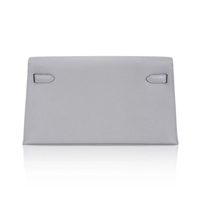 Kelly Elan Gris Pantin Veau Madame Leather with Palladium Hardware